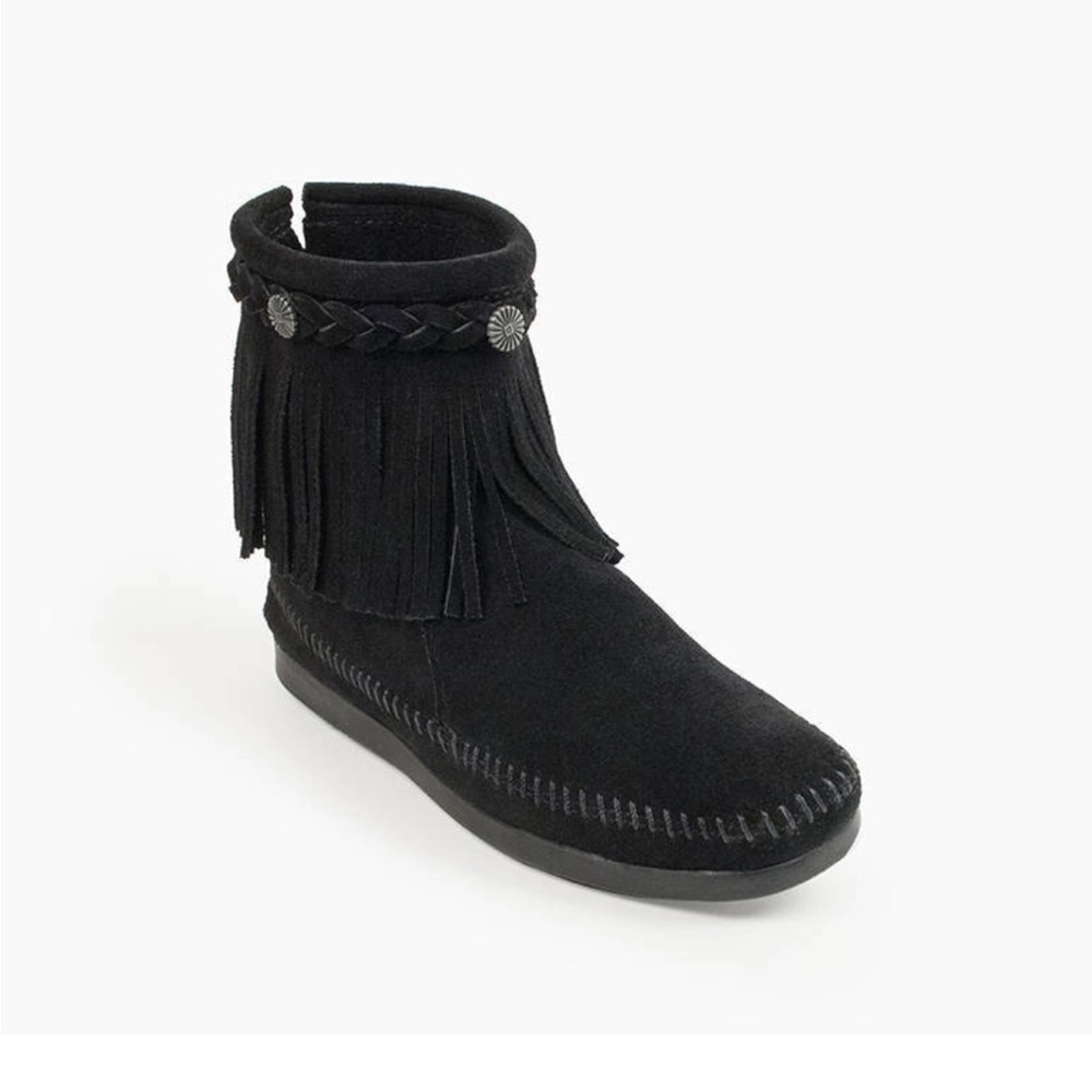 Minnetonka High Top Back Zip Boot